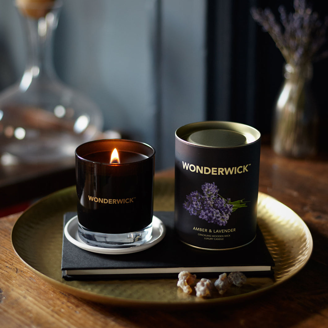 Wonderwick Doftljus - Amber & Lavender