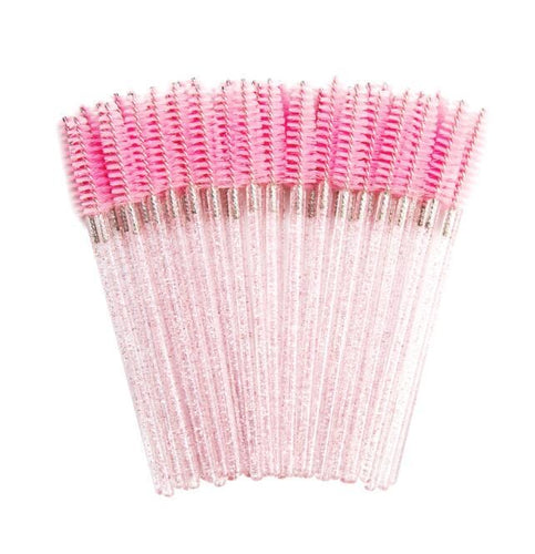 mascaraborstar med glitter rosa
